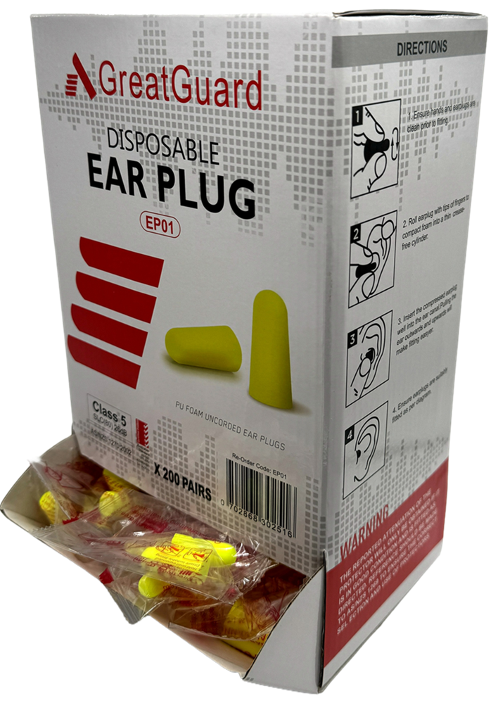 Uncorded Earplugs Class 5 - Box of 200 pairs