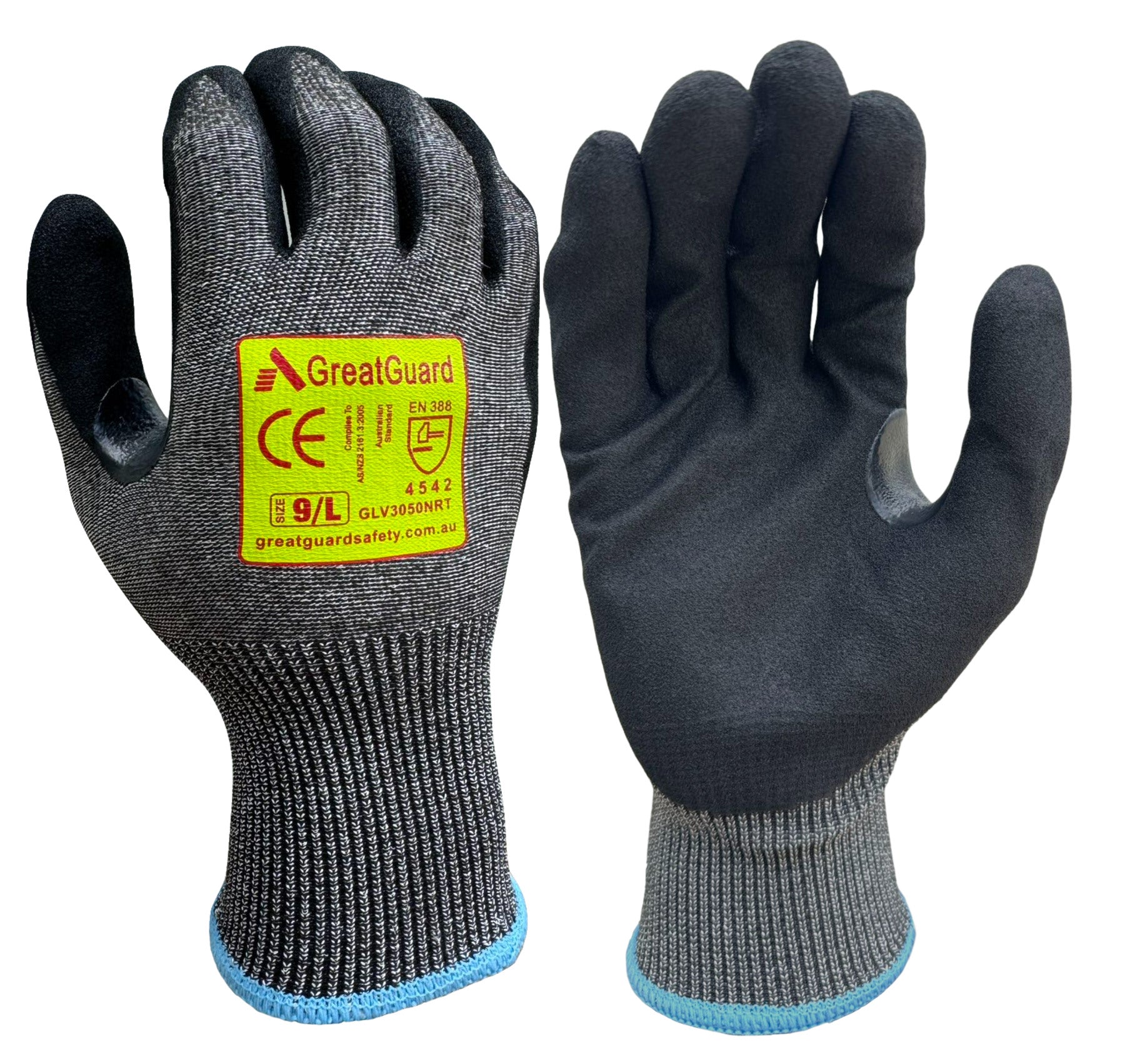 12/72/144 Pairs Work Safety Gloves Maxi Great Flex Cut 5 Resistant Nitrile Glove Reinforced Touch Screen Fingers(Pack of 12,From $7.1/Pair)