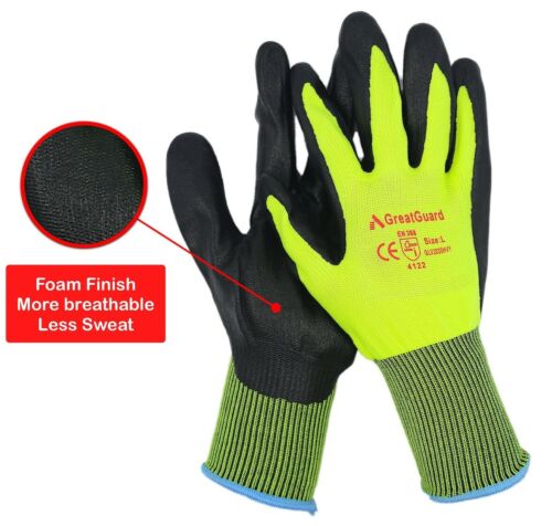 12/60/120 Pairs Work Safety Gloves Basic Budget Foam Nitrile Glove (Pack of 12,from $1.5/pair)