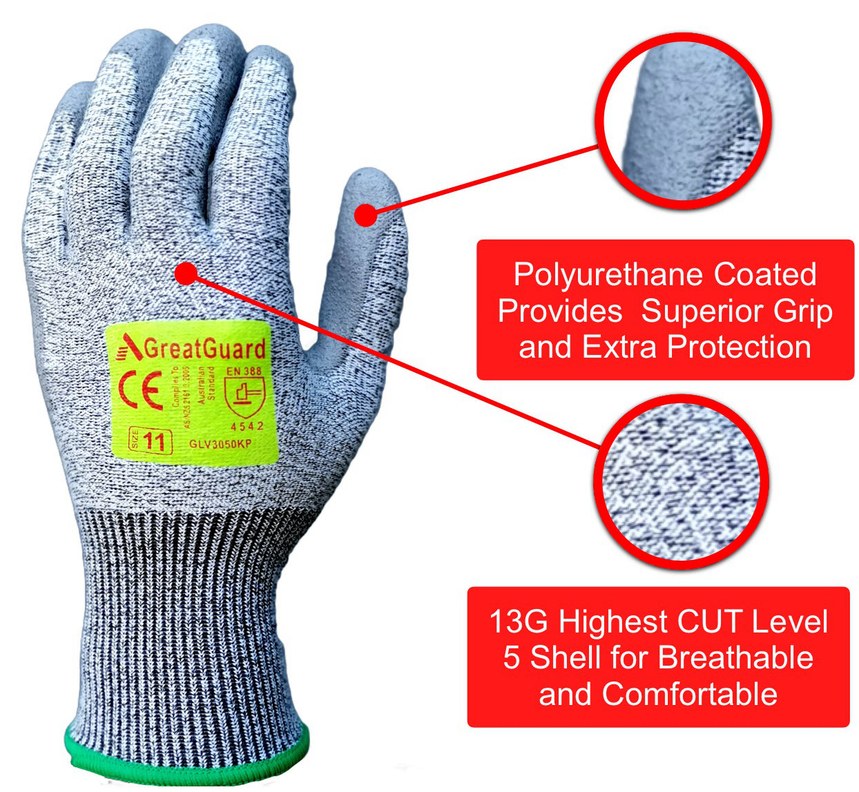 Supershield Cut 5 PU Glove (Pack of 12,From $3.75/Pair)