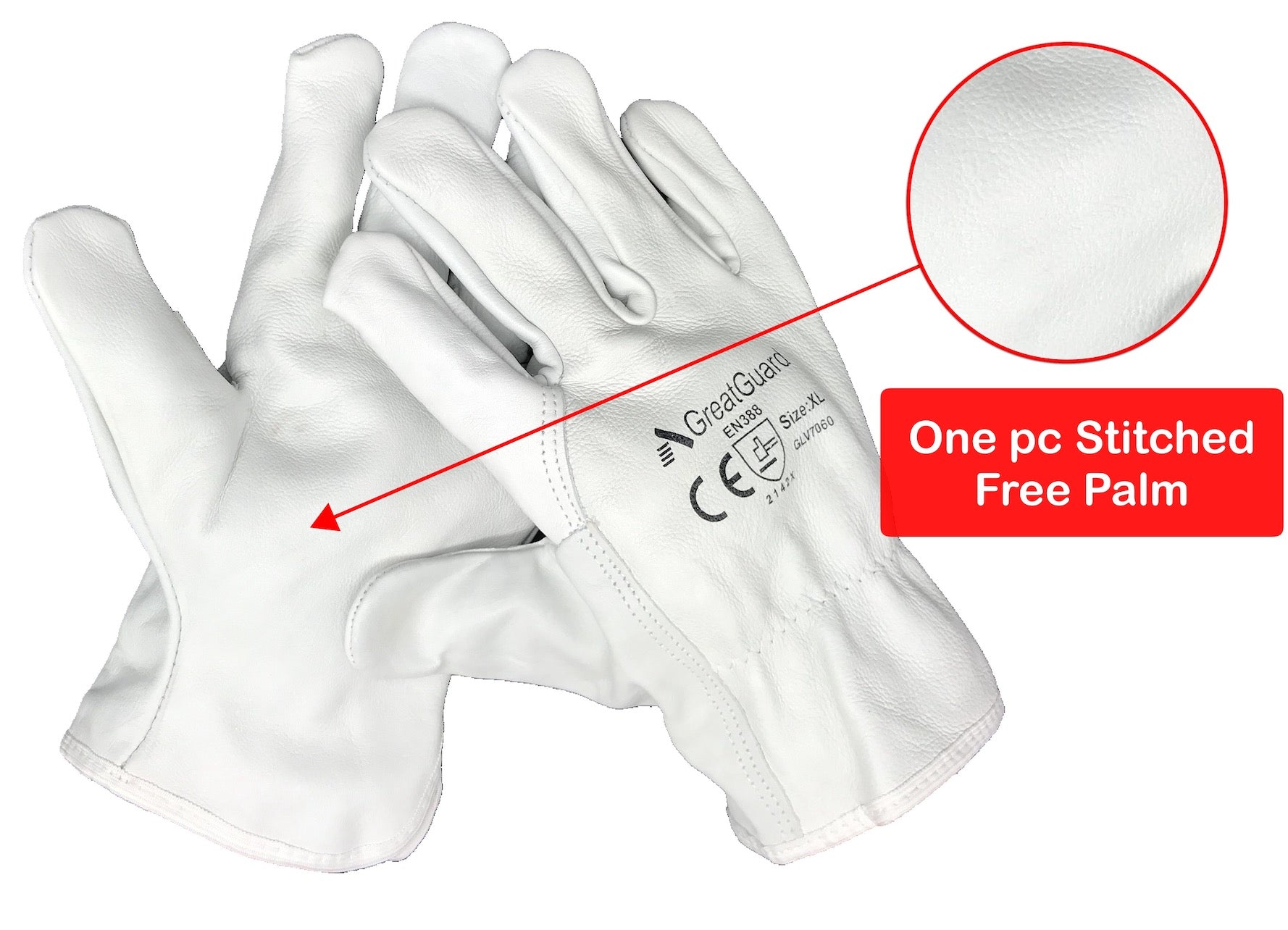 Cow Grain Hide Leather Rigger Driver Glove (Pack of 12,from $4.30/pair)