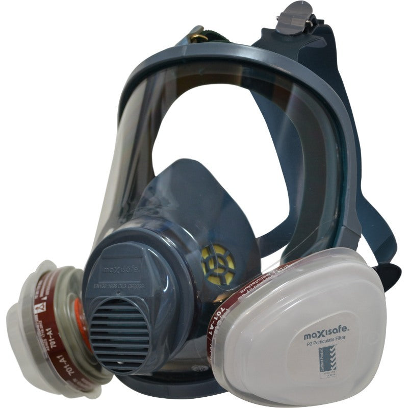 MaxiGuard Silicone Full Face Respirator P2 Asbestos/Dust Kit