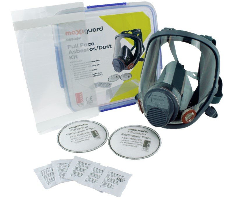 Maxiguard Full Face P3C Respirator Painters Asbestos/Dust Kit